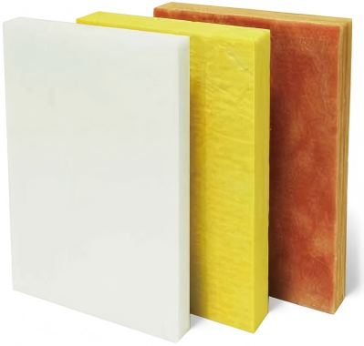 Cross-section diagram of composite sound insulation board installed in a hotel party wall