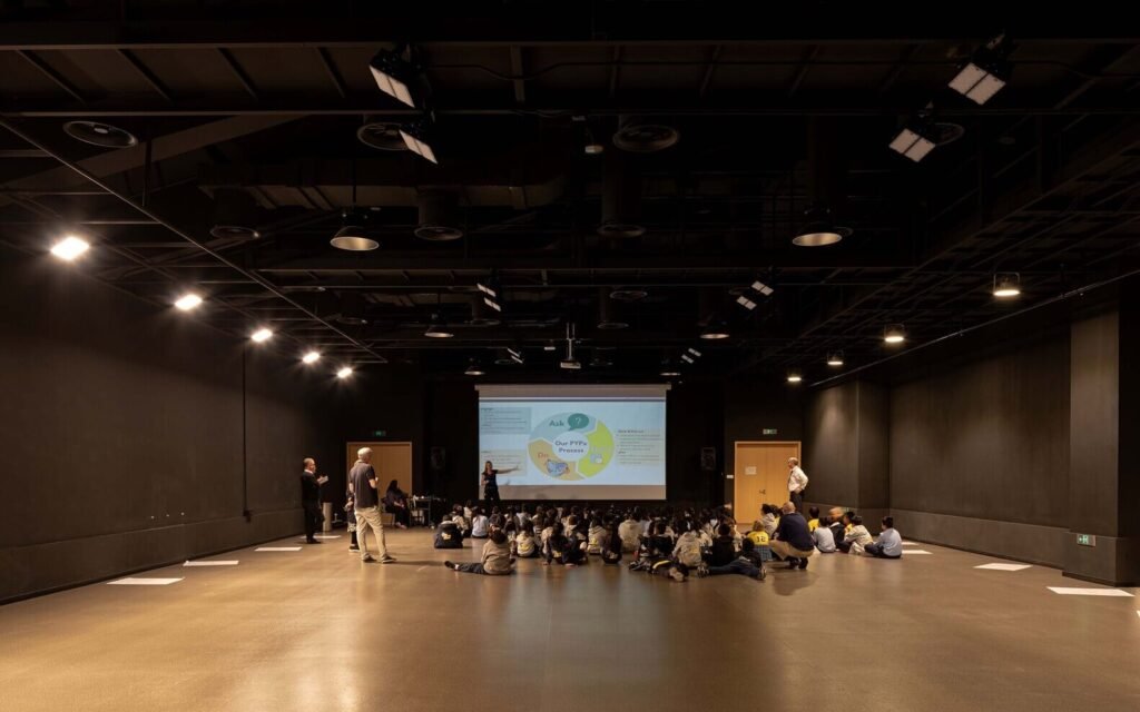 HIS International School Auditorium Acoustic Treatment Study Actual scenes from the Grand Theater