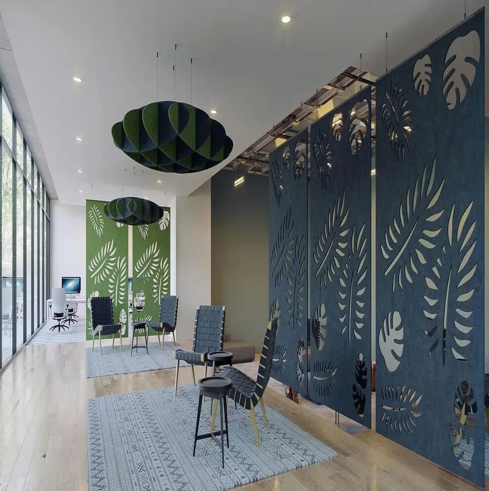 3D Polyester fiber acoustic panels