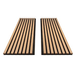 Slat wood acoustic wall panels