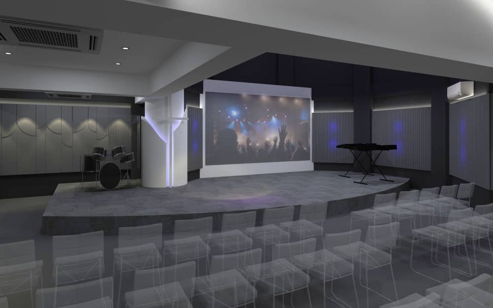 HIS International School Auditorium Acoustic Treatment Study Church Acoustic Treatment & Interior Design Project in Malaysia