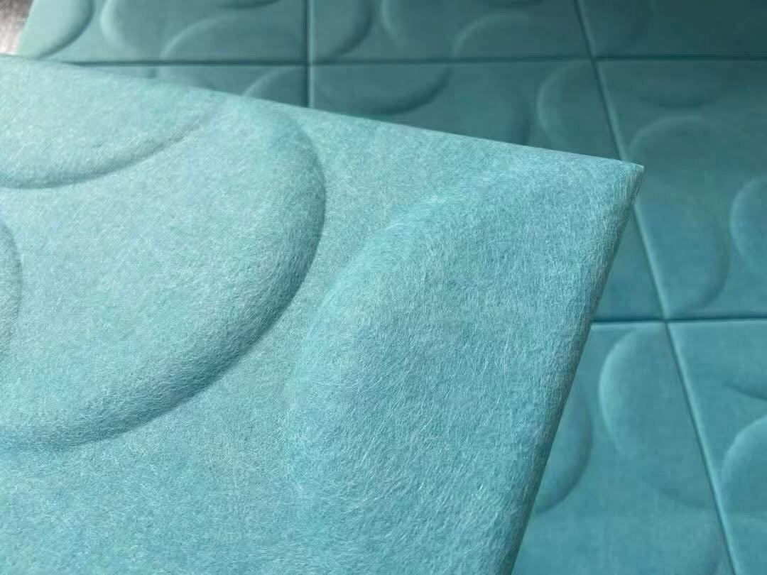 3D PET acoustic wall panel edge and surface detail