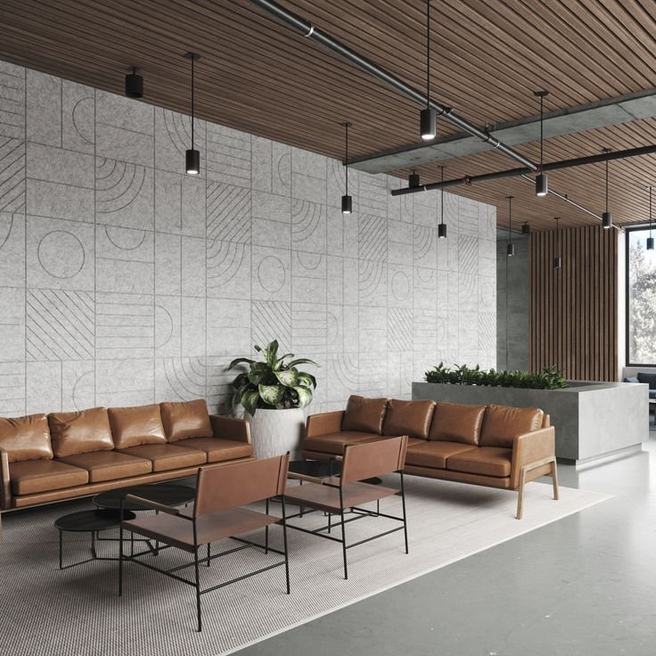 Polyester fiber acoustic wall panels for architectural projects