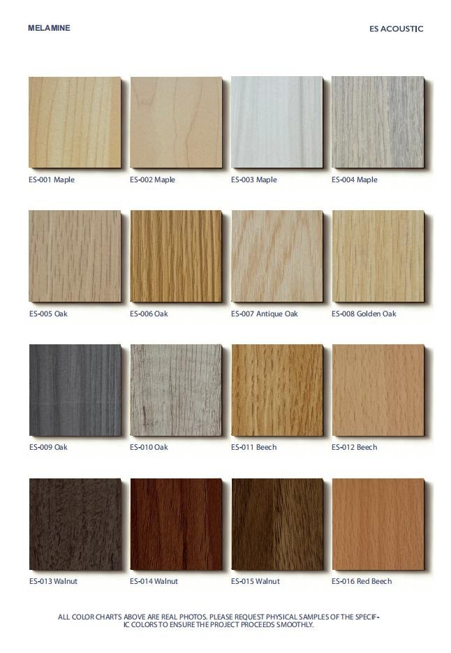 ES- MELAMINE Color Chart