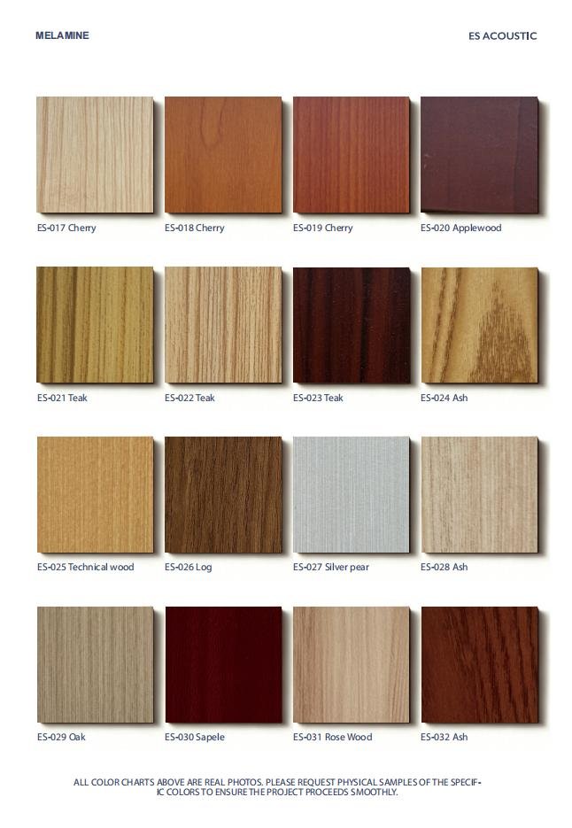 ES- MELAMINE Color Chart