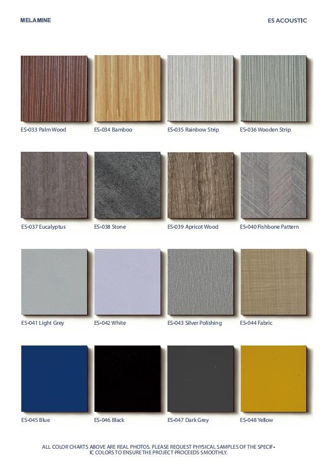 ES- MELAMINE Color Chart