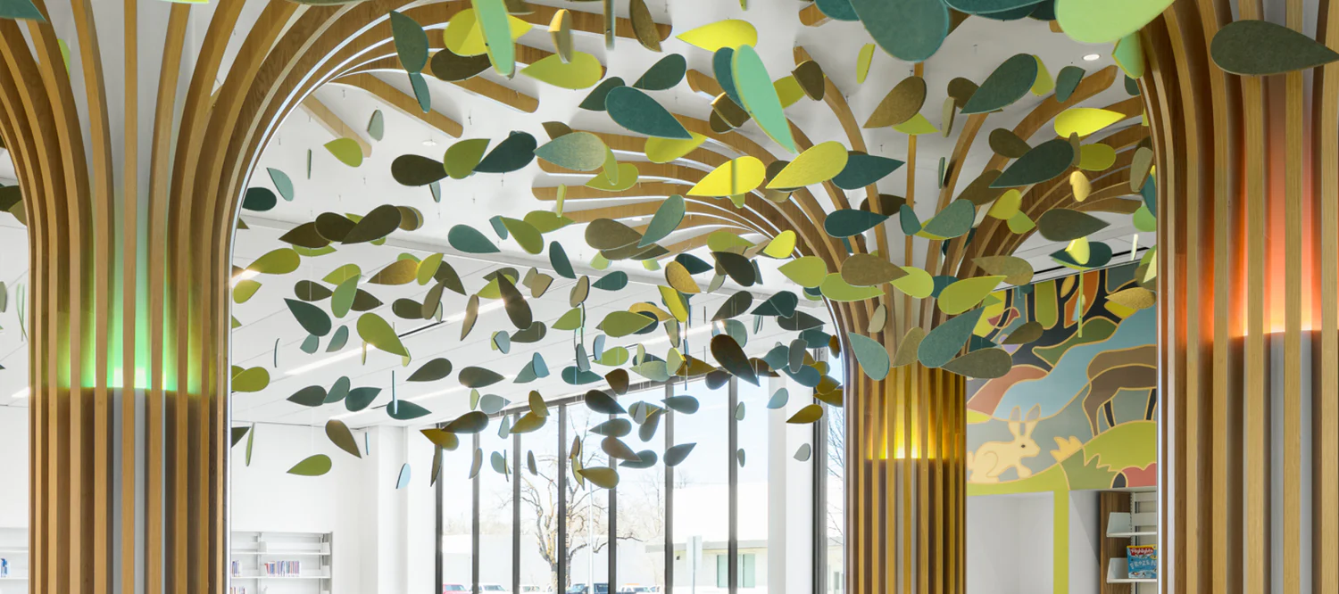Custom PET acoustic wall panels in multiple colors