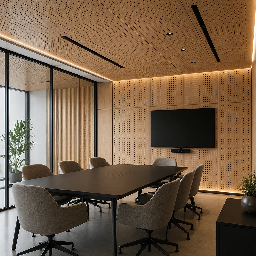 Micro-hole Perforated Wood Acoustic Panel