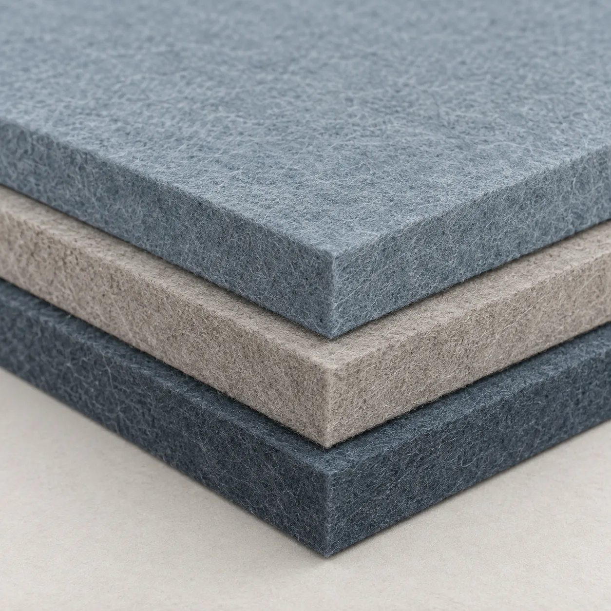 PET acoustic wall panel edge and surface detail
