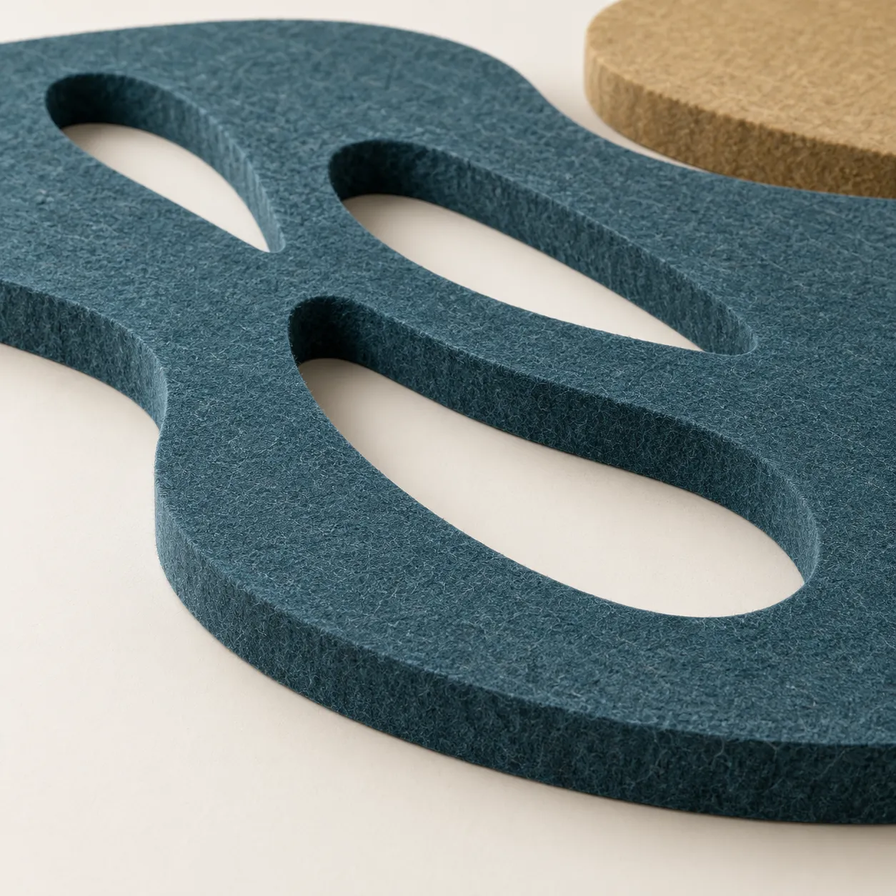 CNC cut PET acoustic panel with geometric pattern