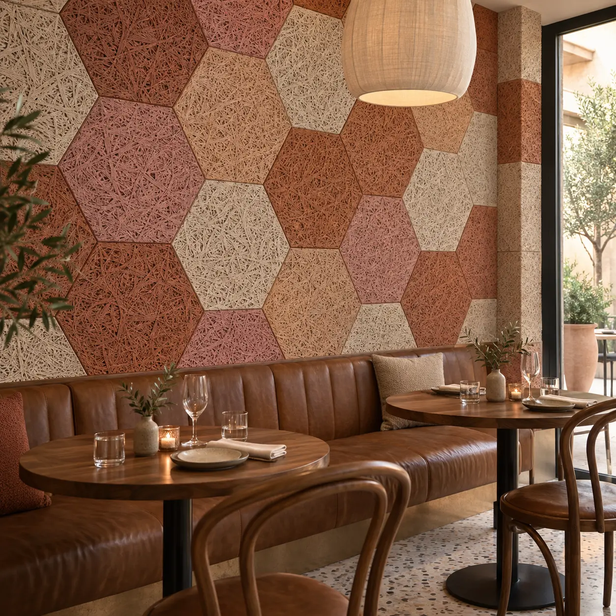Wood wool acoustic panels for commercial interiors