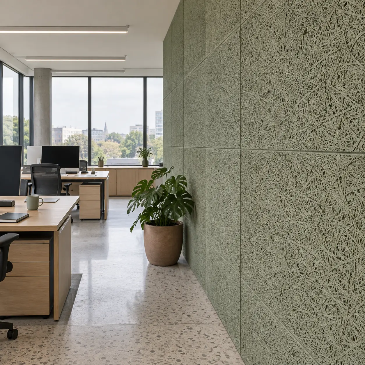 mpact-resistant acoustic panels for office